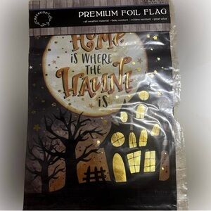 💥NWT Halloween Premium Foil Flags 12.5 x 18  Vertical Double Side Fall Holiday
